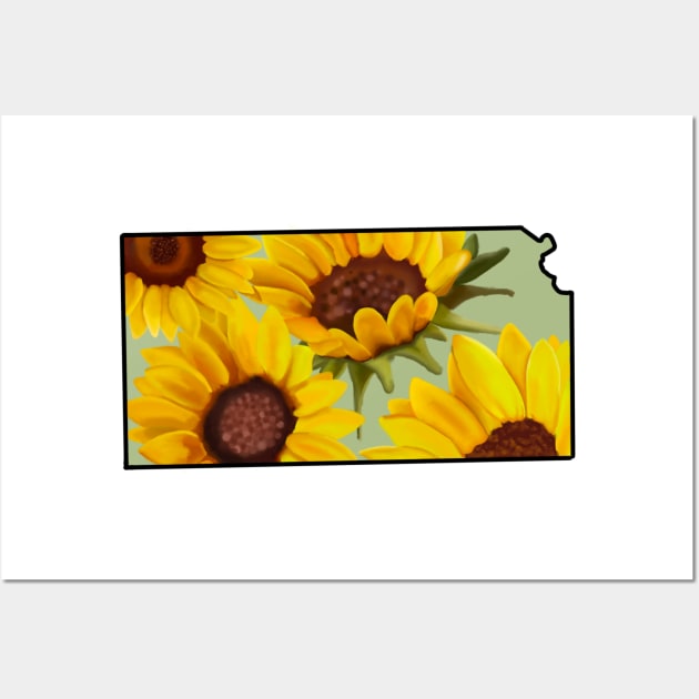 Kansas state flower sunflower Wall Art by avadoodle